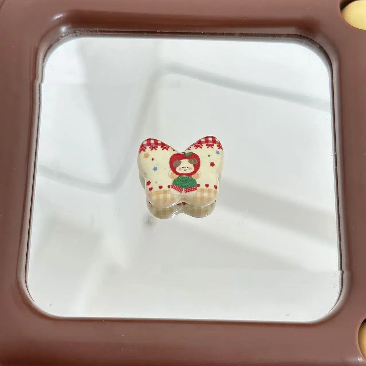 Butterfly Acrylic Beads 25mm Puppy and Penguin Pattern Matte 10pcs 4