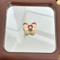 Butterfly Acrylic Beads 25mm Puppy and Penguin Pattern Matte 10pcs 4