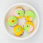 Colorful 3D Glittered Silicone Steamed Stuffed Bun Focal Beads 20pcs 10