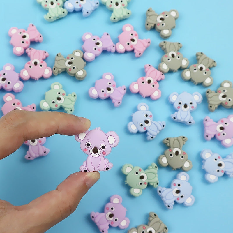 Silicone Focal Beads Animal Koala Tilted Head 20pcs 2