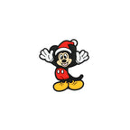 Silicone Focal Beads Happy Christmas Mickey Wearing Santa Hat 20pcs