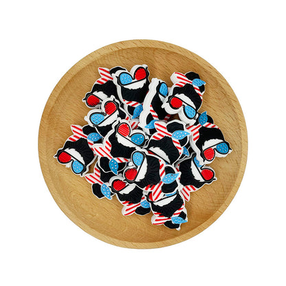Silicone Focal Beads American Girls Star Spangled Sunglasses Headband 20pcs 2