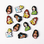 Silicone Focal Beads Disney Princess Front Facing Detailed Faces 20pcs 3