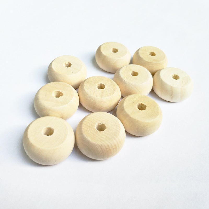 Wood Round Spacer Beads 14-30mm Smooth Pale Finish 100pcs 6