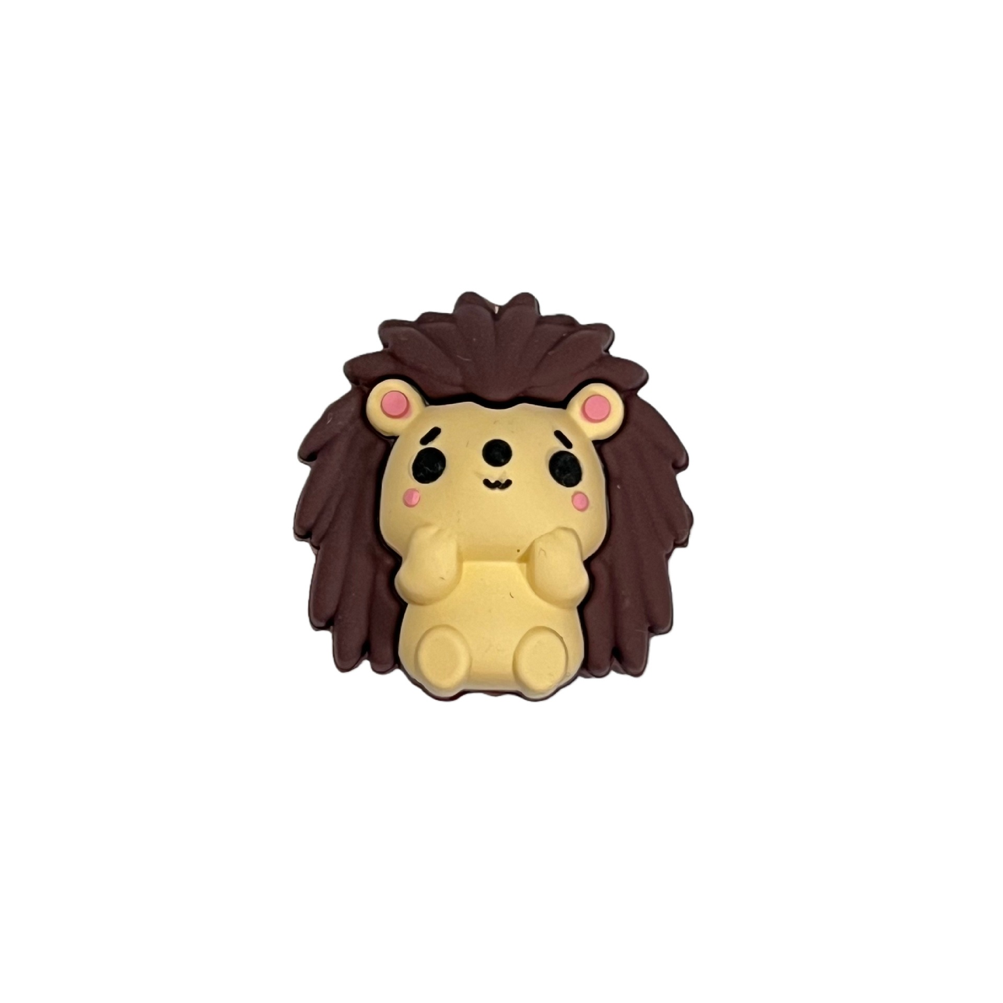 Silicone 3D Focal Beads Hedgehog Front Facing 20pcs 4