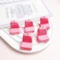 Small Chair Acrylic Beads 20x25mm Colorful Glossy 10pcs 14