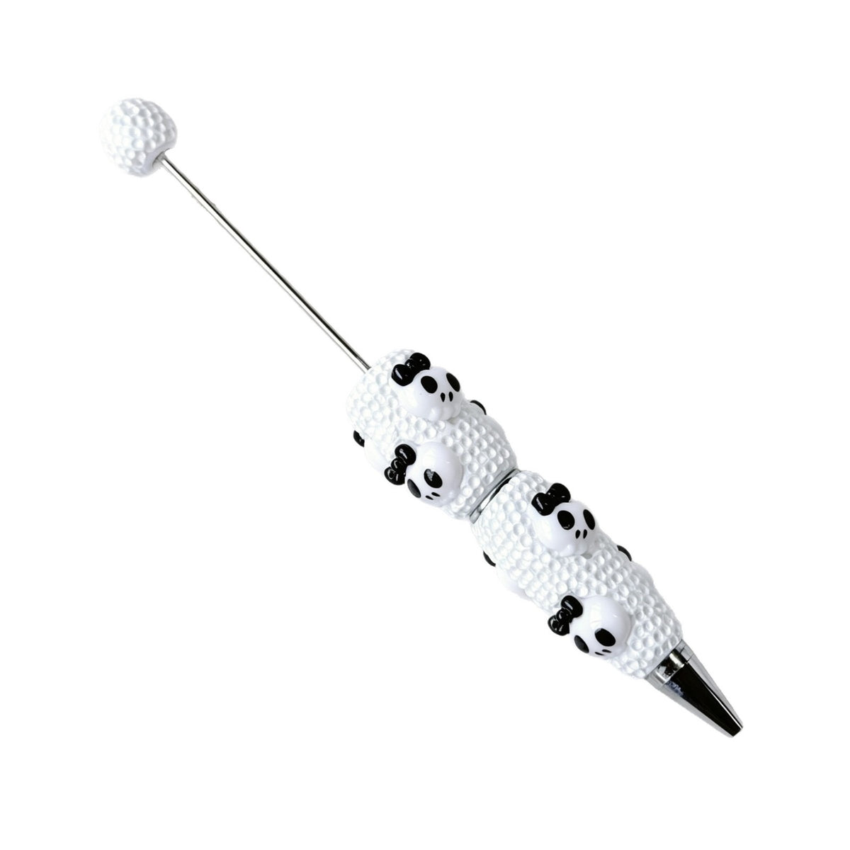 Beadable Halloween Pen with Pumpkin Ghost and Skull Designs 5