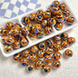 Zebra Stripe Acrylic Beads 16mm Printed UV Finish 10pcs 11
