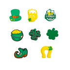 Silicone Focal Beads St Patricks Day Beer Mugs Holding Shamrock Charm 20pcs