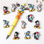 Silicone Focal Beads Disney Mickey Minnie Daisy Donald Duck Distinct Poses 20pcs 4