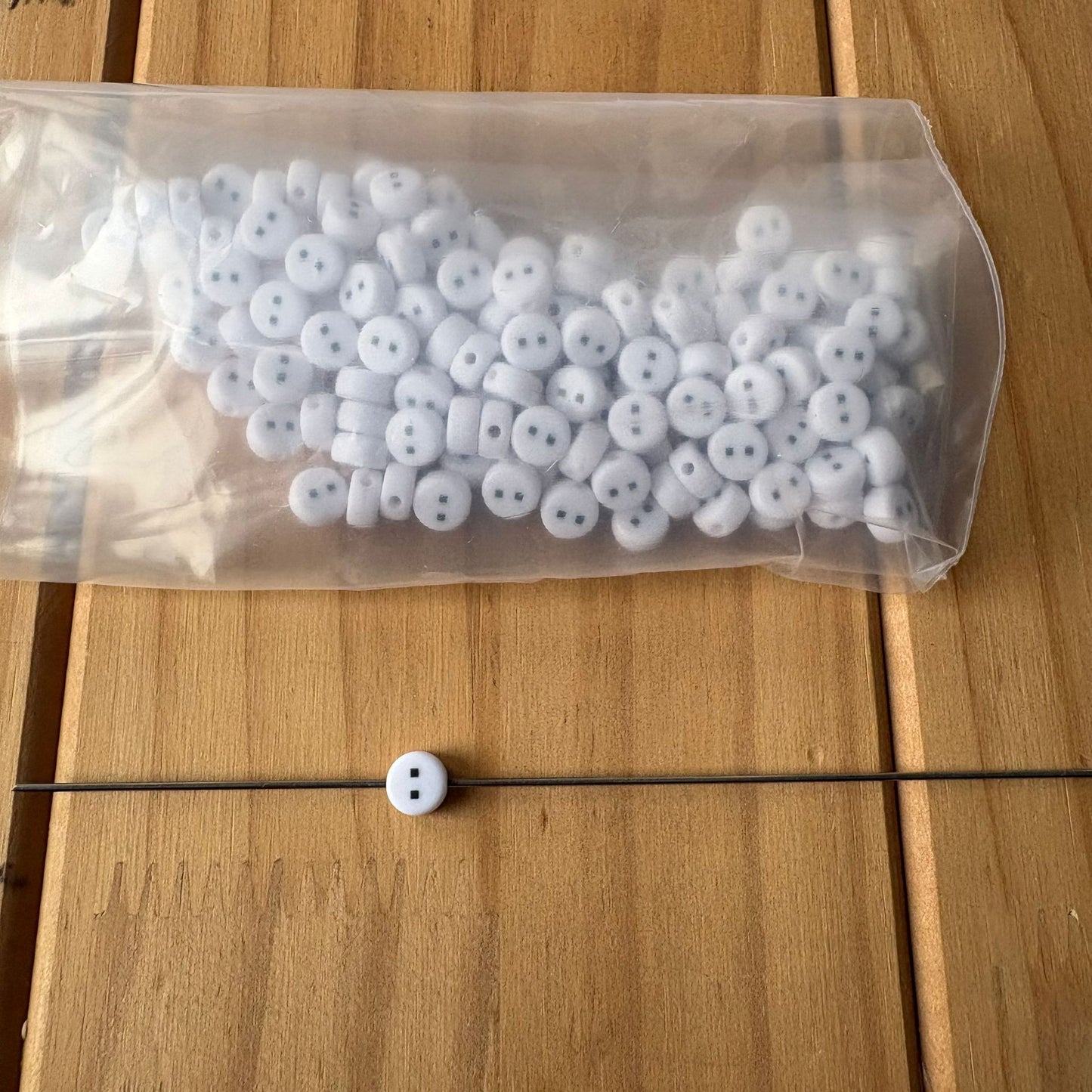 Special Character Flat Acrylic Beads 7mm 10pcs per Pack 19