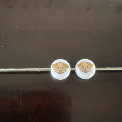 Special Character Flat Acrylic Beads 7mm 10pcs per Pack 28