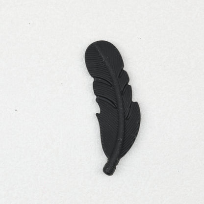 Colorful Feather Shaped Silicone Beads 20pcs 11