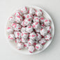 15mm Printed Silicone Beads with Nurse Ambulance and Floral Designs 50pcs 4