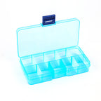 Plastic Organizer Boxes 12.8x6.5x2.1cm 10 Compartments Pastel Colors 4pcs 6