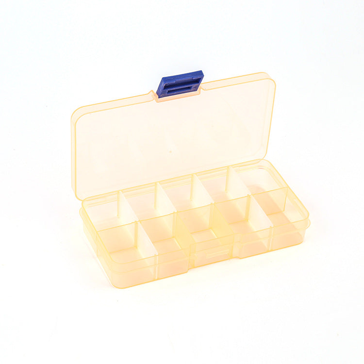 Plastic Organizer Boxes 12.8x6.5x2.1cm 10 Compartments Pastel Colors 4pcs 9