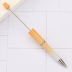 Beadable Plastic Pens Wholesale, Pearlescent Gradient Three-Color Transitions Ballpoint Ink, 11.5mm x 145mm