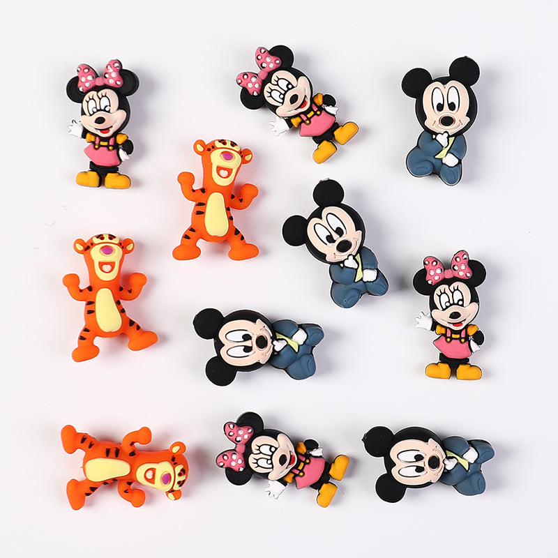 Silicone 3D Focal Beads Disney Mickey Minnie Tigger Detailed Character 20pcs 4