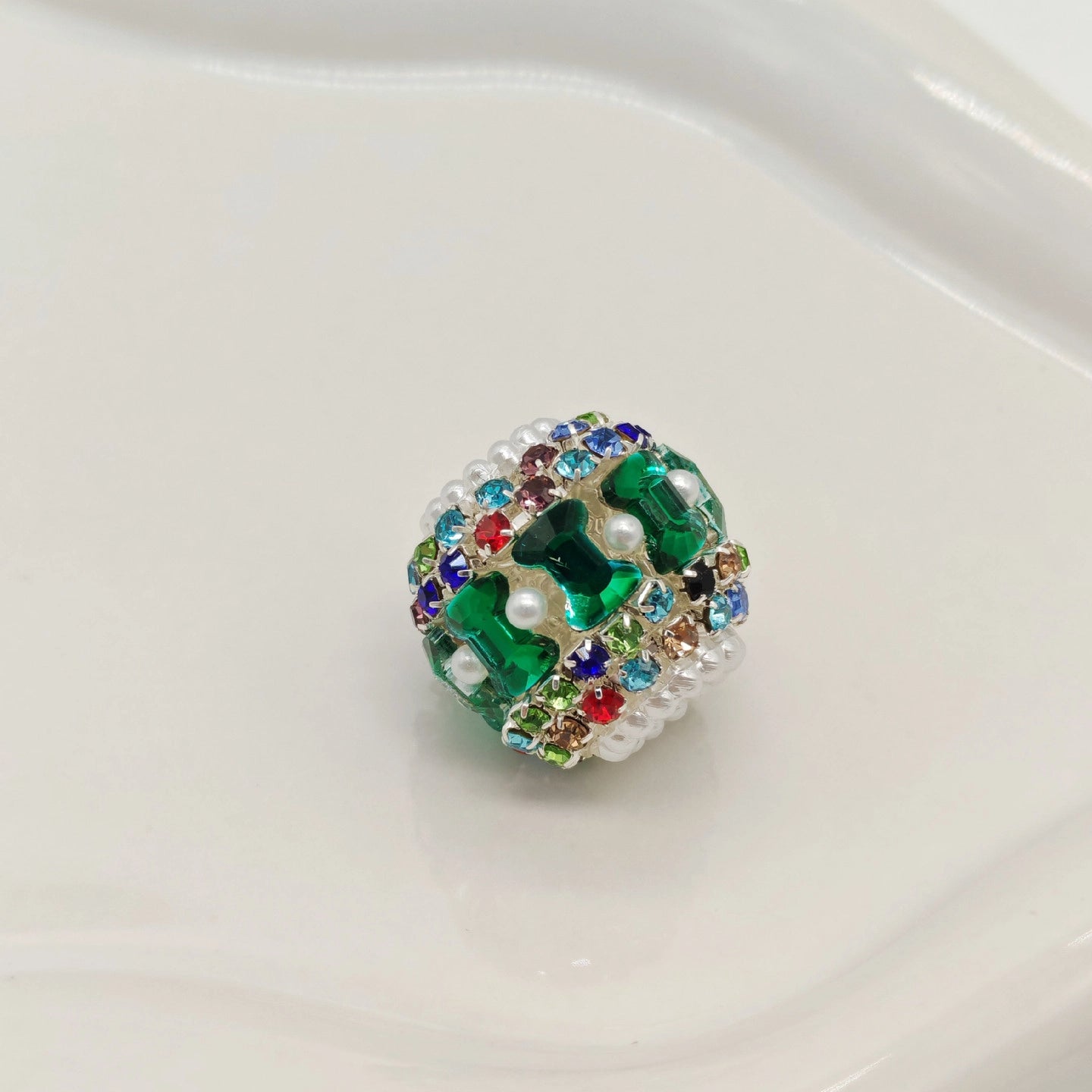 Full Rhinestone Bubblegum Rhinestone Beads 18mm Glam 4pcs 10