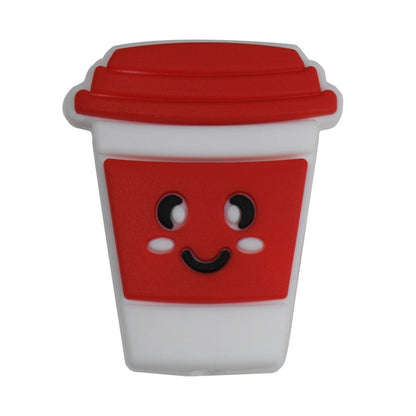 Silicone Focal Beads Smile Cup Smiling Face Coffee Cup 10pcs 8