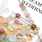 Vintage Transparent Star Acrylic Beads 12mm Imitation Agate 100pcs 4