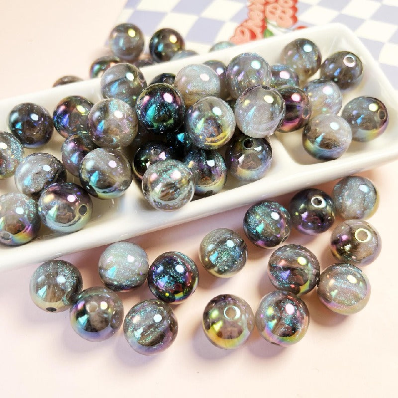 Brilliant Round Acrylic Beads 16mm Glossy Mixed Colors 10pcs 4