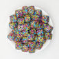 13.5mm Square Leopard Print Silicone Beads 50pcs 13
