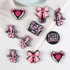 Silicone Focal Beads Dance Ballet Shoes Bow with Omg Point Your Feet 20pcs 3