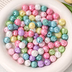 Colorful 11mm Pumpkin Shape Acrylic Beads 100g