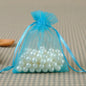 Organza Drawstring Bags Rectangular 9x12cm Solid Colors 100pcs