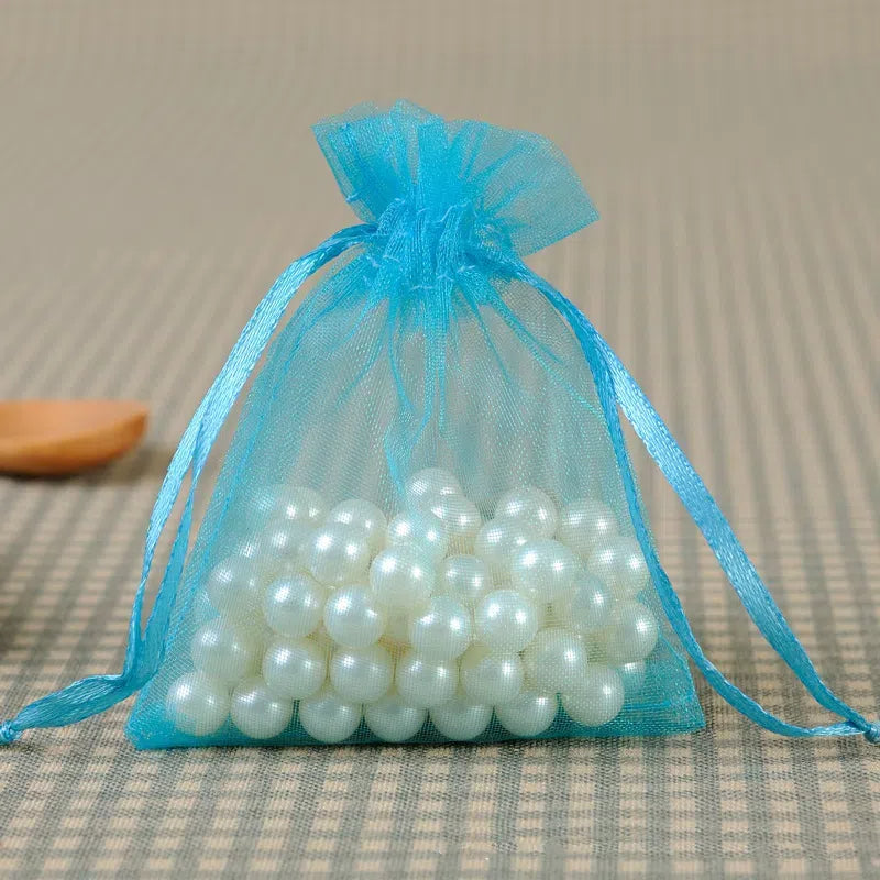 Organza Drawstring Bags Rectangular 30x40cm Solid Colors 100pcs 14