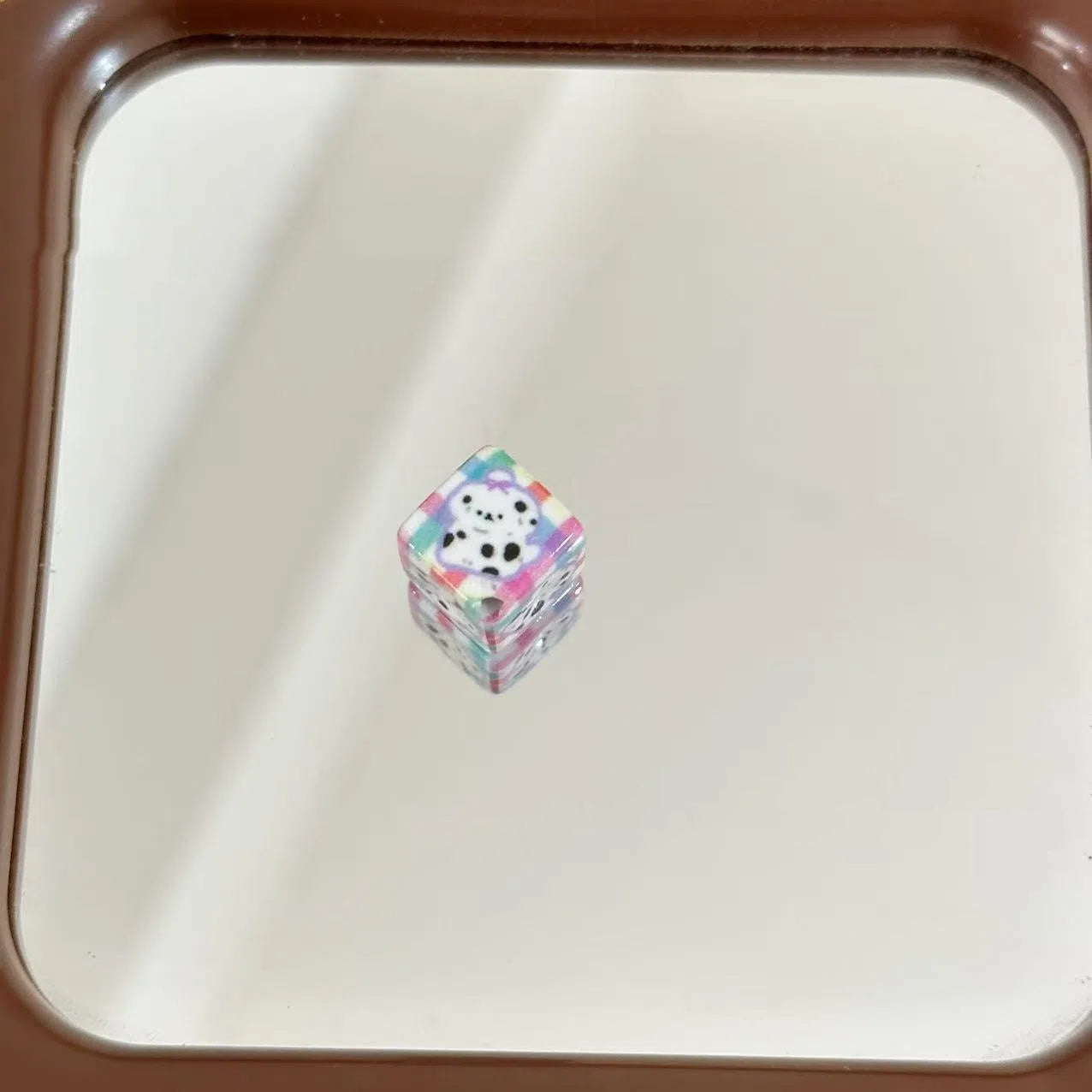 Plaid Animal Acrylic Square Beads 12mm Mixed Colors 10pcs 3