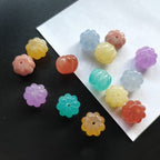 Vintage Pumpkin Shape Resin Beads 12mm Imitation Natural Stone 20pcs
