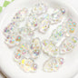 UV Finish Cloud Acrylic Beads 22x32mm Transparent Pastel 10pcs 11