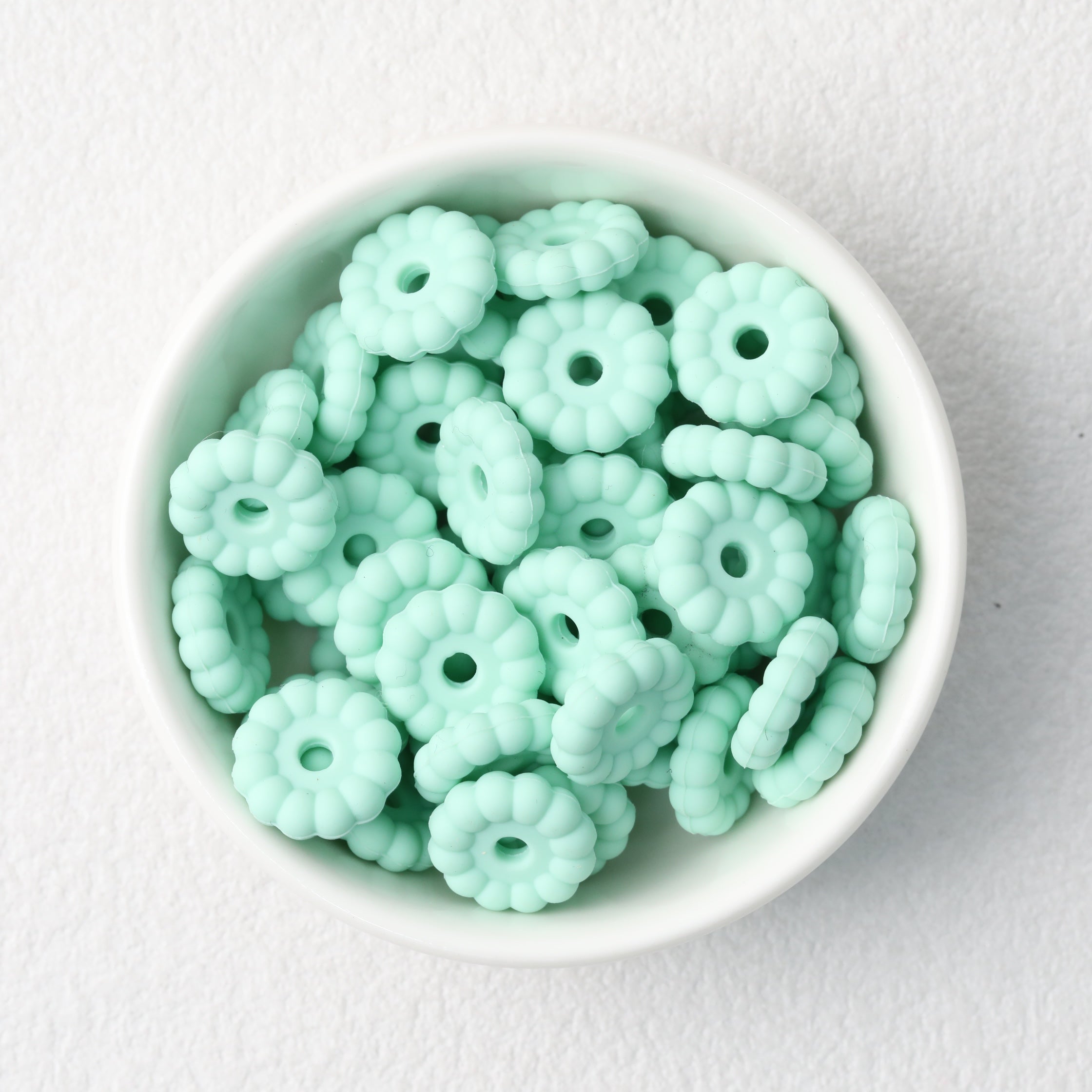 50pcs 12mm 15mm Disc Silicone Beads Solid Colors Smooth Matte