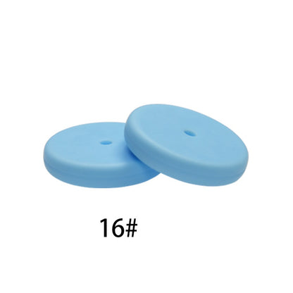25mm Silicone Beads Flat Coin Spacer Pastel Mix 50pcs 9