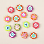Silicone Focal Beads Bohemian Seven Flowers Layered Petal Design 20pcs 5