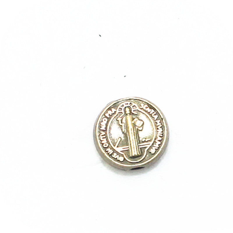 Jesus Portrait Metal Beads 9mm Vintage Alloy Medallion 50pcs 5