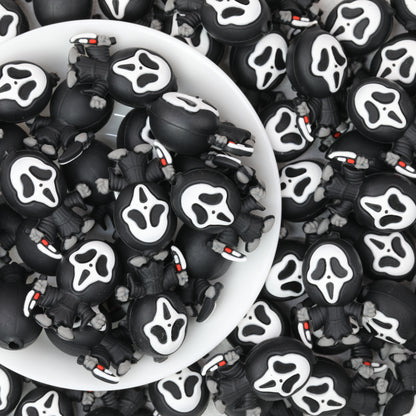 Silicone 3D Focal Beads Ghostface Front View Knife Accessory