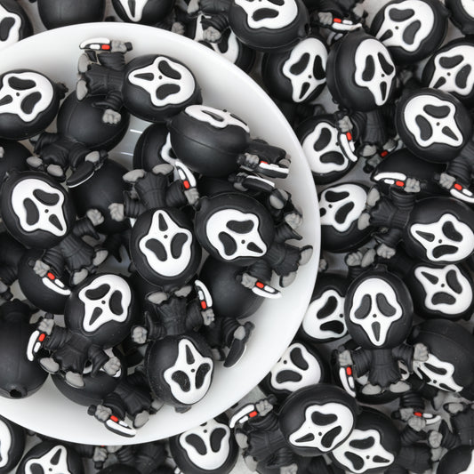 Silicone 3D Focal Beads Ghostface Front View Knife Accessory