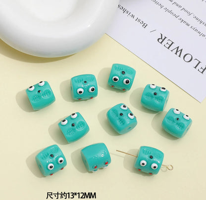 Monster Resin Barrel Beads 13mm Glossy 2pcs 6