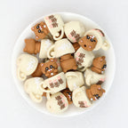  3D Cute Cat Coffee Cup Silicone Focal Beads 20Pcs 2