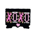 Silicone Focal Beads XOXO Bold Pink Pastel Letters Gold Arrow Heart 20pcs