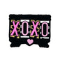 Silicone Focal Beads XOXO Bold Pink Pastel Letters Gold Arrow Heart 20pcs