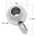 Stainless Steel Round Crimp Metal Beads 6.5-13mm Large Hole 20pcs 6