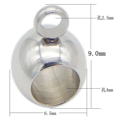 Stainless Steel Round Crimp Metal Beads 6.5-13mm Large Hole 20pcs 13