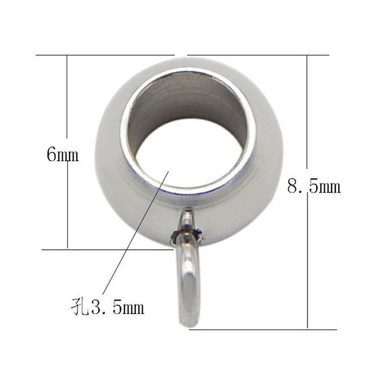 Stainless Steel Round Crimp Metal Beads 6.5-13mm Large Hole 20pcs 9