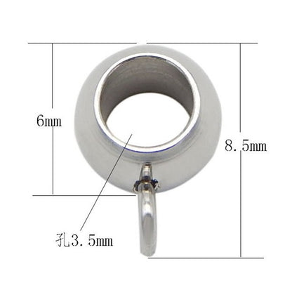 Stainless Steel Round Crimp Metal Beads 6.5-13mm Large Hole 20pcs 9