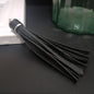 Silver PU Leather Tassel Keychain Metallic 9cm Length 27