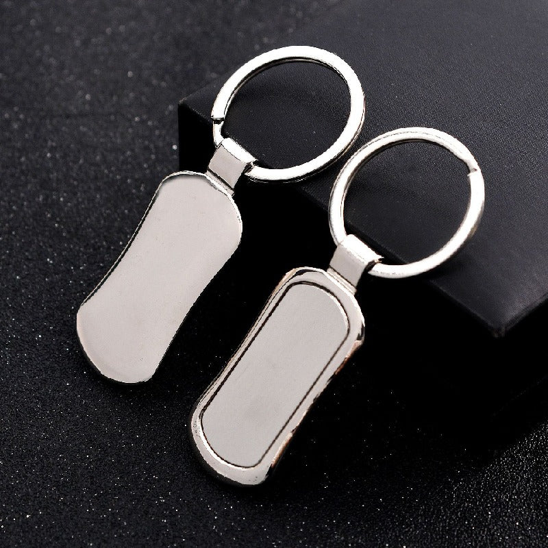 Creative Stainless Steel Blank Keychain Durable Zinc Alloy for Men 3